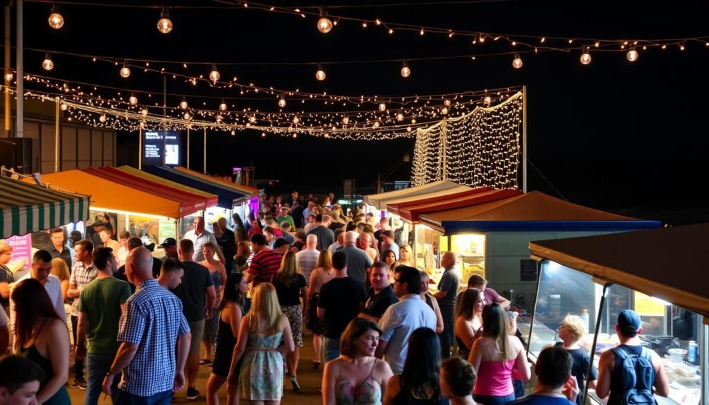 Live entertainment at the St Kilda Night Market